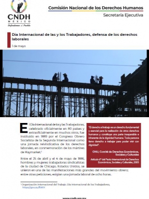 Día Internacional de las y los Trabajadores, defensa de los derechos laborales