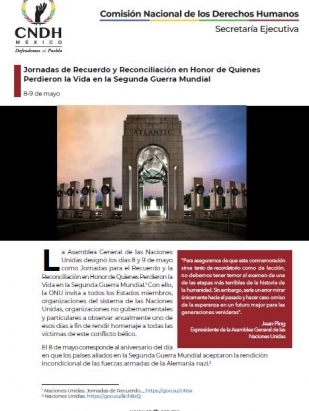 Jornadas de Recuerdo y Reconciliación en Honor de Quienes Perdieron la Vida en la Segunda Guerra Mundial