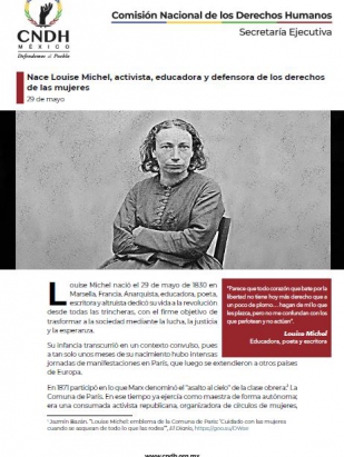 Nace Louise Michel, activista, educadora y defensora de los derechos de las mujeres