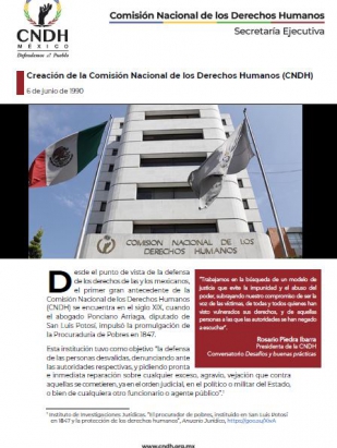 Creación de la Comisión Nacional de los Derechos Humanos (CNDH)