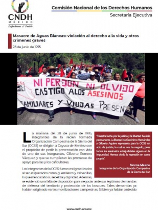 Masacre de Aguas Blancas: violación al derecho a la vida y otros crímenes graves