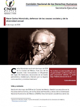 Nace Carlos Monsiváis, defensor de las causas sociales y de la diversidad sexual