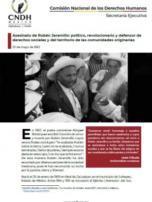 Asesinato de Rubén Jaramillo: político, revolucionario y defensor de derechos sociales y del territorio de las comunidades originarias