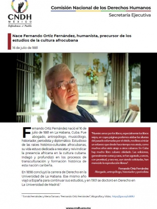 Nace Fernando Ortiz Fernández, humanista, precursor de los estudios de la cultura afrocubana