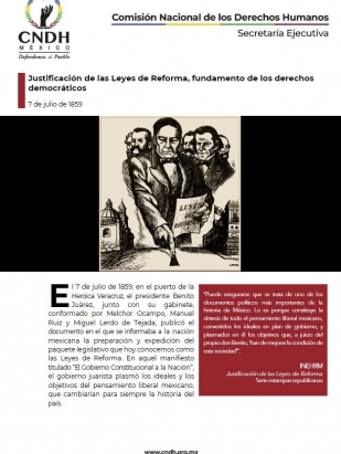 Justificación de las Leyes de Reforma, fundamento de los derechos democráticos