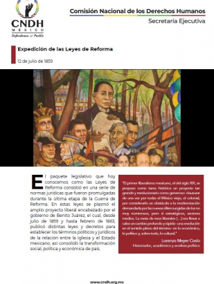 Expedición de las Leyes de Reforma