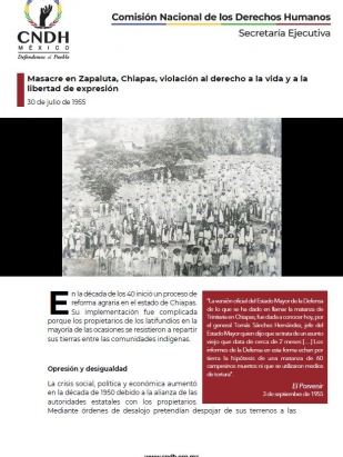 Masacre en Zapaluta, Chiapas, violación al derecho a la vida y a la libertad de expresión