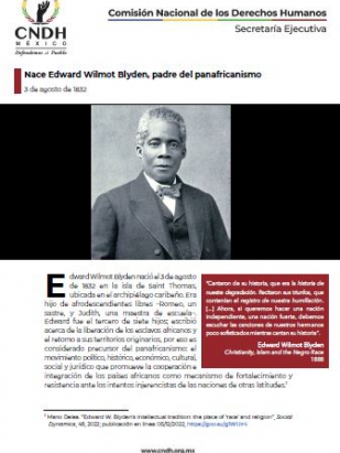Nace Edward Wilmot Blyden, padre del panafricanismo