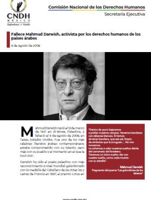 Fallece Mahmud Darwish, activista por los derechos humanos de los países árabes