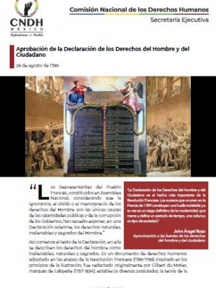 Aprobación de la Declaración de los Derechos del Hombre y del Ciudadano