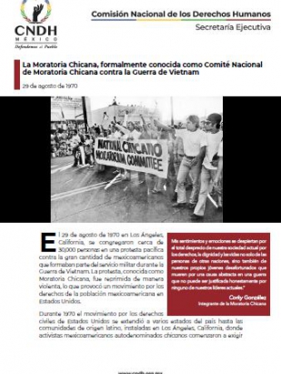 La Moratoria Chicana, formalmente conocida como Comité Nacional de Moratoria Chicana contra la Guerra de Vietnam