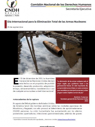 Día Internacional para la Eliminación Total de las Armas Nucleares