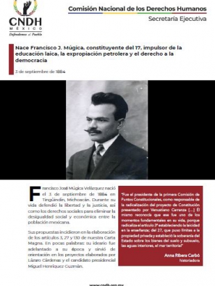 Nace Francisco J. Múgica, constituyente del 17, impulsor de la educación laica, la expropiación petrolera y el derecho a la democracia