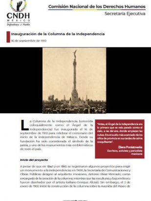 Inauguración de la Columna de la Independencia