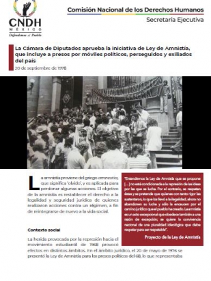 La Cámara de Diputados aprueba la iniciativa de Ley de Amnistía, que incluye a presos por móviles políticos, perseguidos y exiliados del país