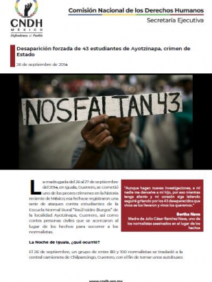 Desaparición forzada de 43 estudiantes de Ayotzinapa, crimen de Estado