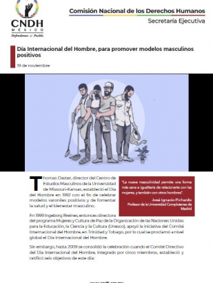 Día Internacional del Hombre, para promover modelos masculinos positivos