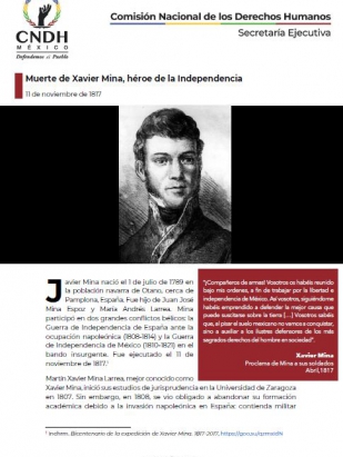 Muerte de Xavier Mina, héroe de la Independencia