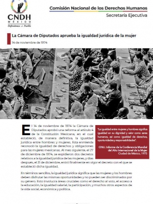 La Cámara de Diputados aprueba la igualdad jurídica de la mujer