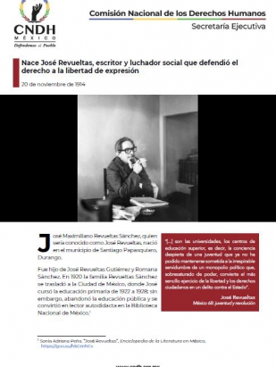 Nace José Revueltas, escritor y luchador social que defendió el derecho a la libertad de expresión