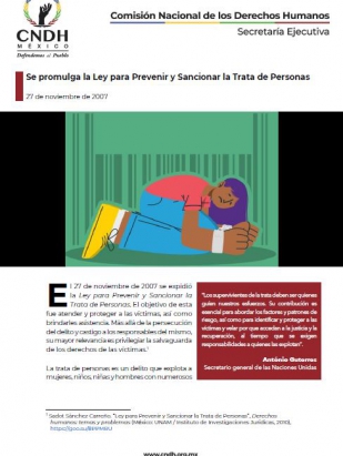 Se promulga la Ley para Prevenir y Sancionar la Trata de Personas