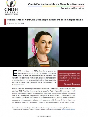 Fusilamiento de Gertrudis Bocanegra, luchadora de la Independencia