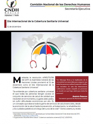 Día Internacional de la Cobertura Sanitaria Universal
