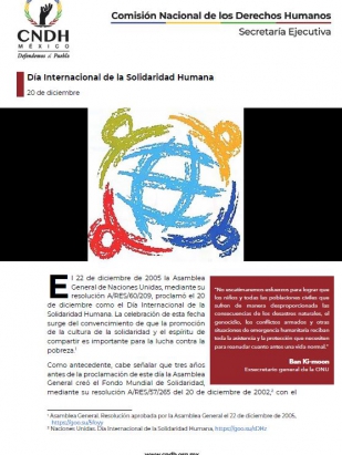 Día Internacional de la Solidaridad Humana