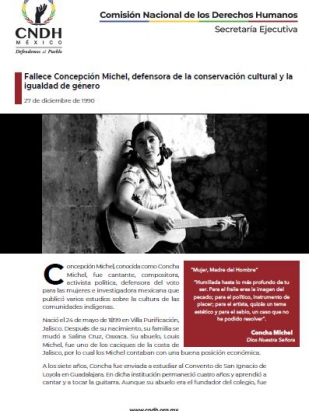 Fallece Concepción Michel, defensora de la conservación cultural y la igualdad de género