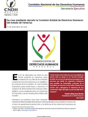 Se crea mediante decreto la Comisión Estatal de Derechos Humanos del estado de Veracruz