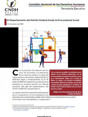 El Departamento del Distrito Federal funda la Procuraduría Social