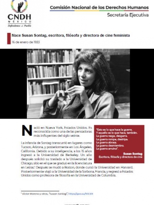 Nace Susan Sontag, escritora, filósofa y directora de cine feminista