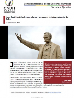 Nace José Martí: luchó con pluma y armas por la independencia de Cuba