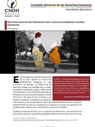 Día Internacional de Tolerancia Cero contra la Mutilación Genital Femenina