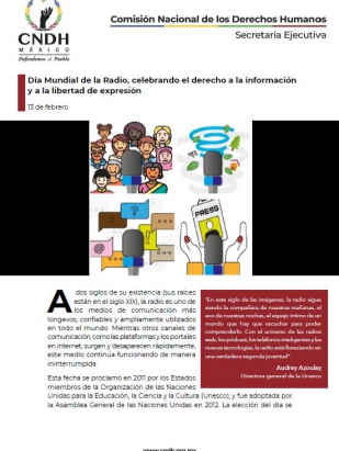 Día Mundial de la Radio, celebrando el derecho a la información y a la libertad de expresión