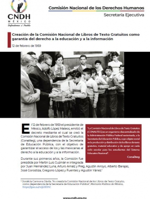Creación de la Comisión Nacional de Libros de Texto Gratuitos como garantía del derecho a la educación y a la información