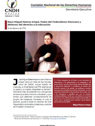 Nace Miguel Ramos Arizpe, Padre del Federalismo Mexicano y defensor del derecho a la educación