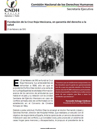 Fundación de la Cruz Roja Mexicana, en garantía del derecho a la salud