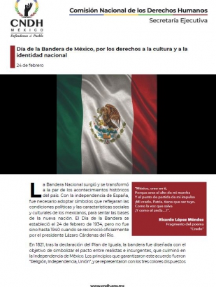Día de la Bandera de México, por los derechos a la cultura y a la identidad nacional