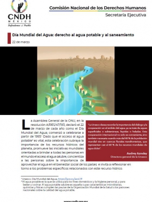 Día Mundial del Agua: derecho al agua potable y al saneamiento
