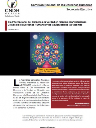 Día Internacional del Derecho a la Verdad en relación con Violaciones Graves de los Derechos Humanos y de la Dignidad de las Víctimas