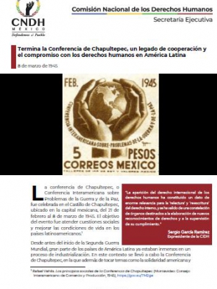 Termina la Conferencia de Chapultepec, un legado de cooperación y el compromiso con los derechos humanos en América Latina