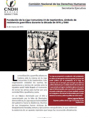 Fundación de la Liga Comunista 23 de Septiembre, símbolo de resistencia guerrillera durante la década de 1970 y 1980