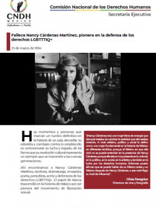 Fallece Nancy Cárdenas Martínez, pionera en la defensa de los derechos LGBTTTIQ+