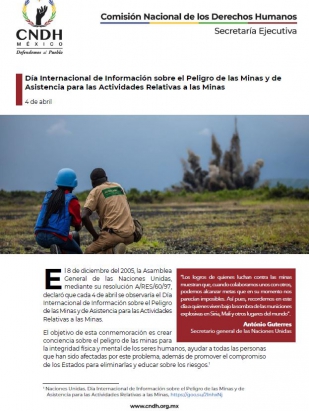 Día Internacional de Información sobre el Peligro de las Minas y de Asistencia para las Actividades Relativas a las Minas