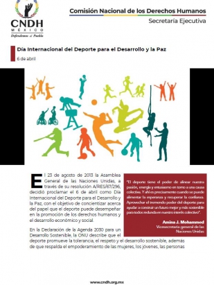 Día Internacional del Deporte para el Desarrollo y la Paz