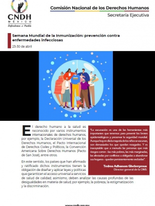 Semana Mundial de la Inmunización: prevención contra enfermedades infecciosas
