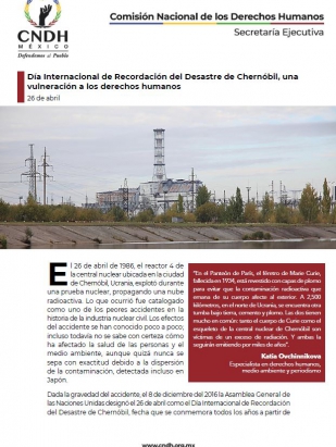 Día Internacional de Recordación del Desastre de Chernóbil, una vulneración a los derechos humanos