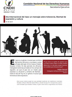 Día Internacional del Jazz: un mensaje sobre tolerancia, libertad de expresión y cultura