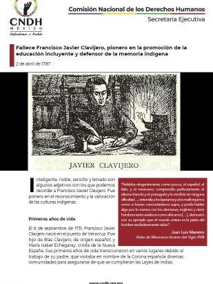 Fallece Francisco Javier Clavijero, pionero en la promoción de la educación incluyente y defensor de la memoria indígena